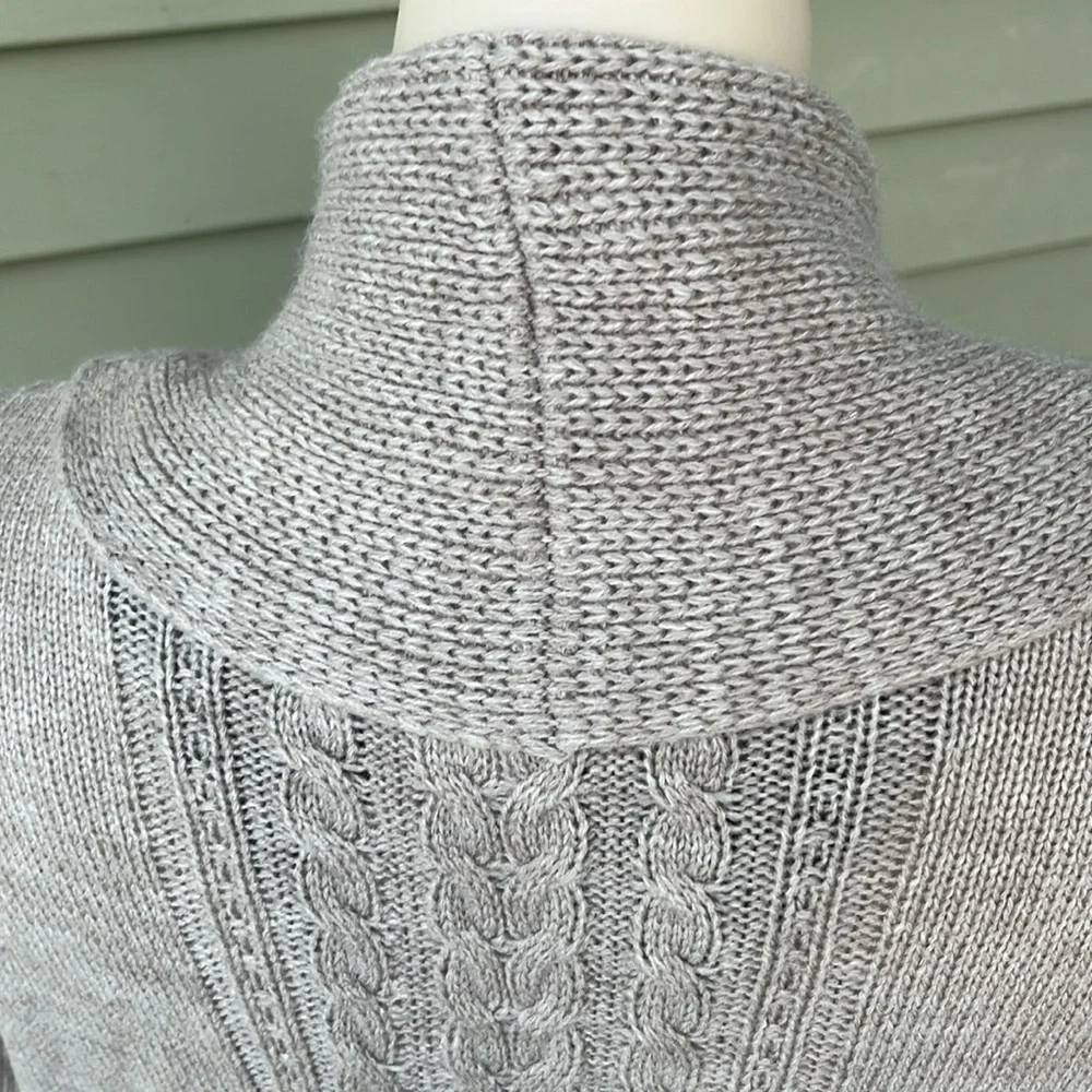New Napa Valley oatmeal fan back long cardigan - Picture 7 of 14
